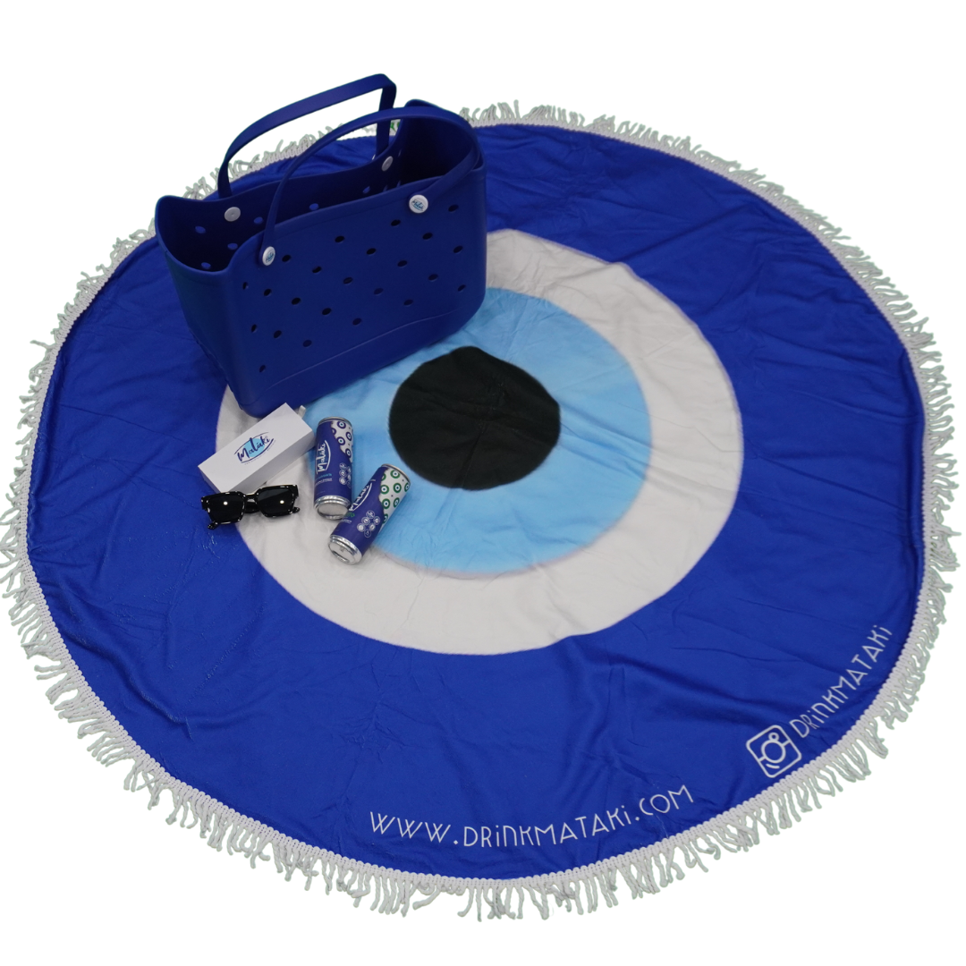 Evil Eye Round Beach Towel